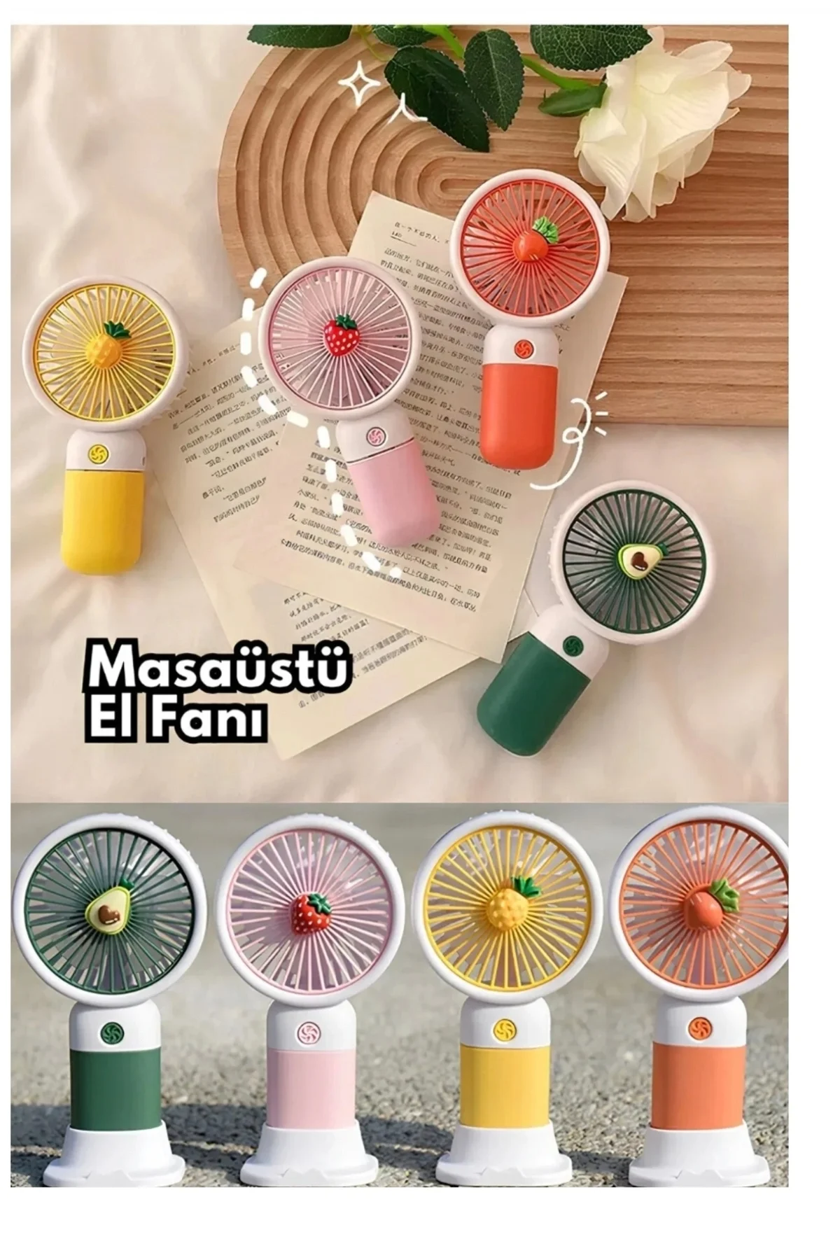 Ayaklı mini taşınabilir sessiz el fanı şarjlı masa üstü hava üflemeli metalik vantilatör