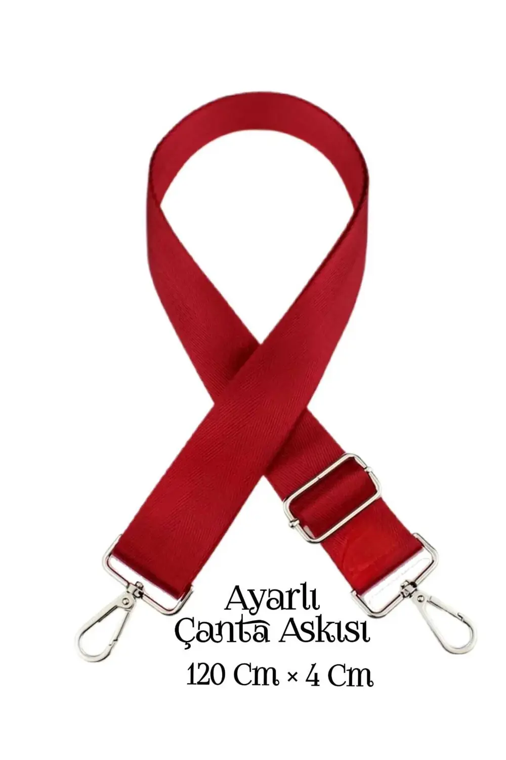 AYARLANA BİLİR ÇANTA ASKISI METAL AKSESUARLI 120X4 CM