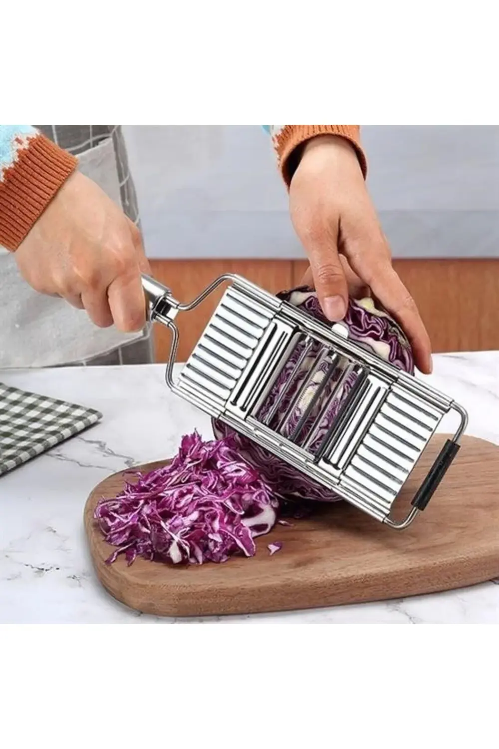 ® Ayarlanabilir 3 Farklı Başlıklı Tutmalı Sebze Dilimleyici Peyni