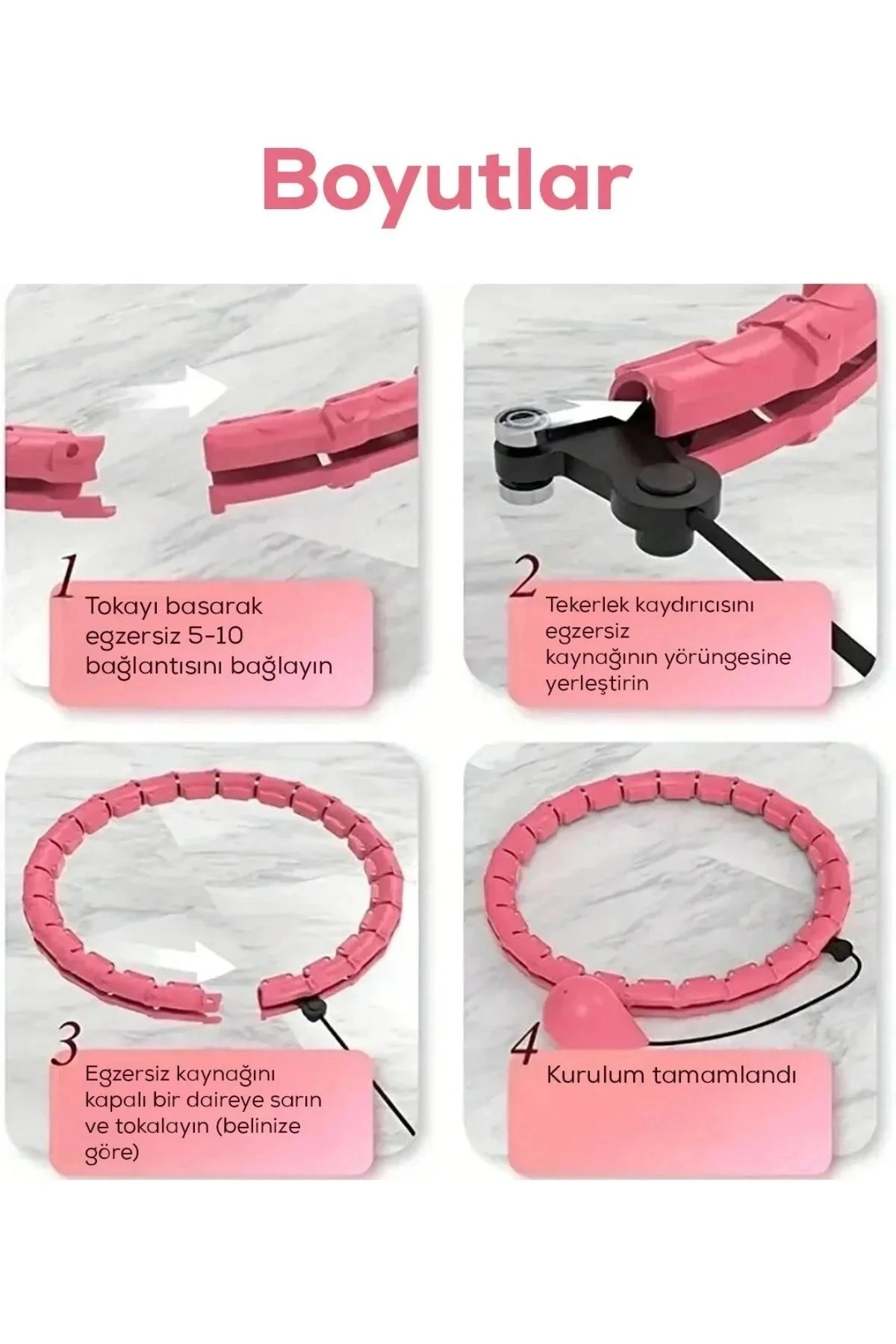 Ayarlanabilir Akıllı Hula Hoop Bel İnceletme Egzersiz Çemberi Kır