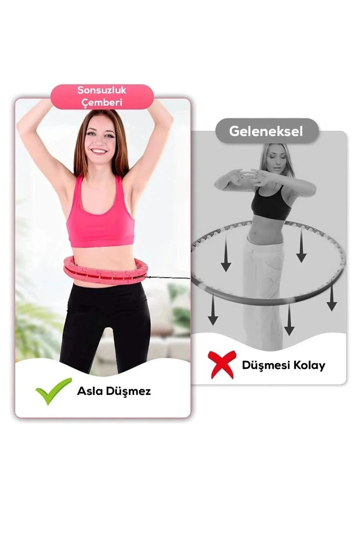 Ayarlanabilir Akıllı Hula Hoop Bel İnceletme Egzersiz Çemberi Kır