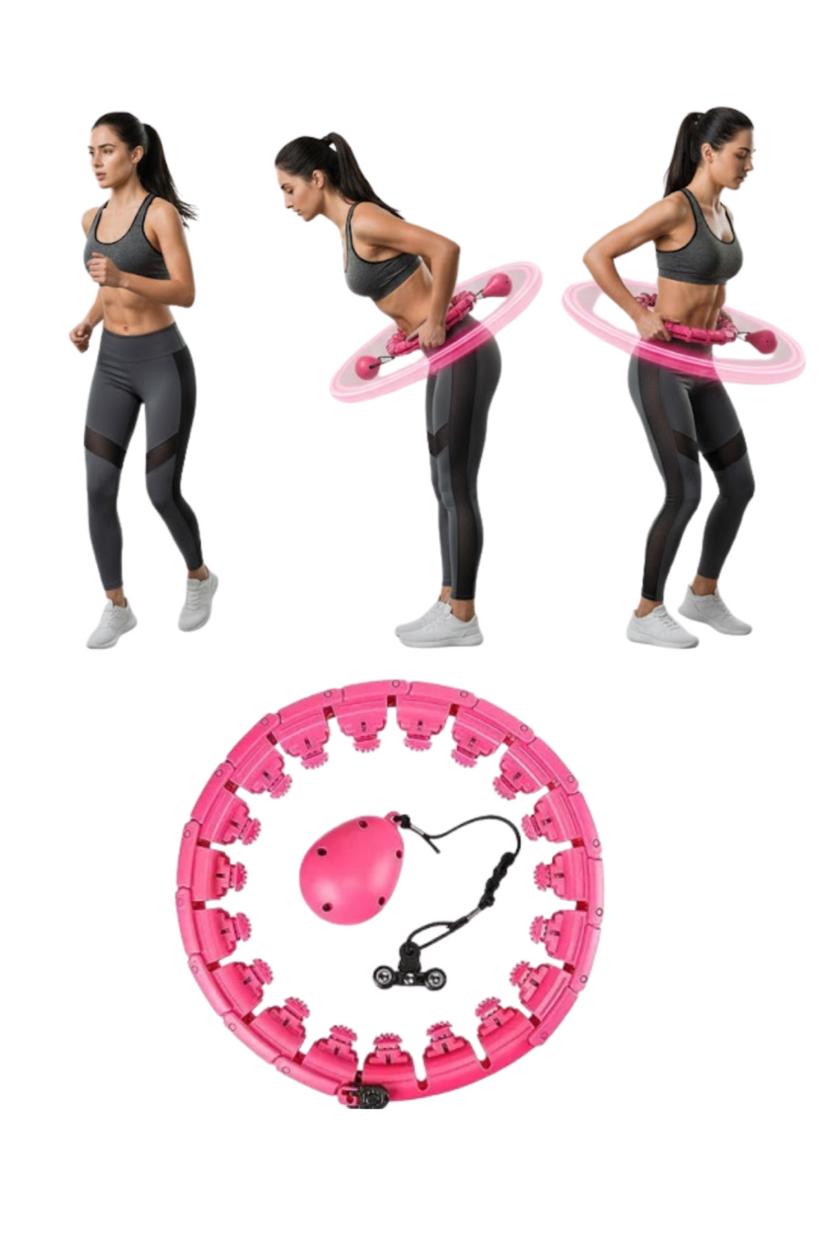 Ayarlanabilir Akıllı Hula Hoop 680 Gr Ağırlıklı Egzersiz Halkası 