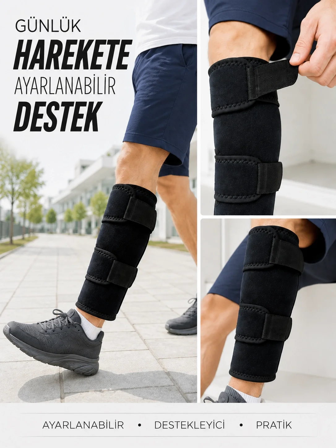 Ayarlanabilir Alt Baldırlık Baldır Destekliği Çift Bantlı Spor ve Günlük Kullanım Fiyatı, Yorumları ve Özellikleri
