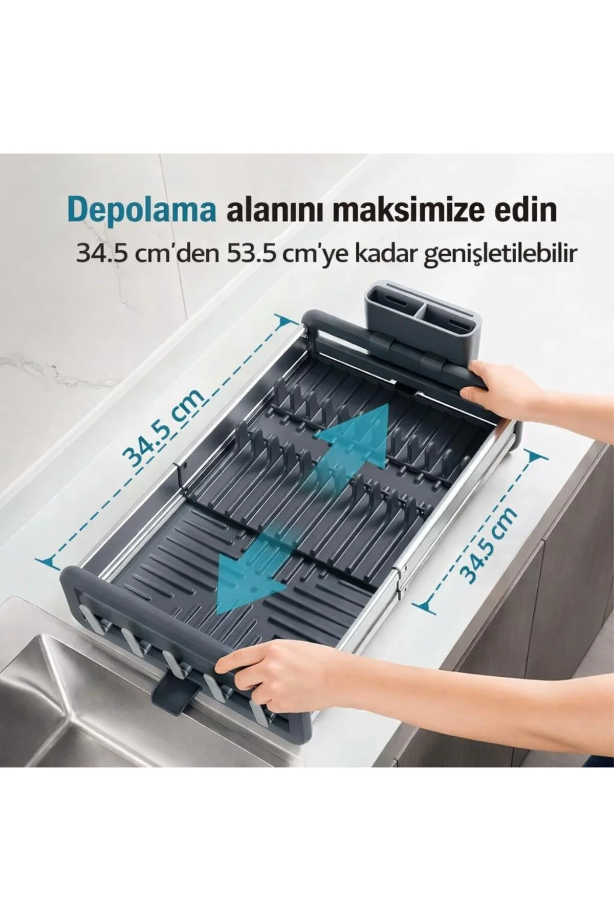 ® Ayarlanabilir Alüminyum Bulaşıklık - Paslanmaz Tezgah Üstü Kuru