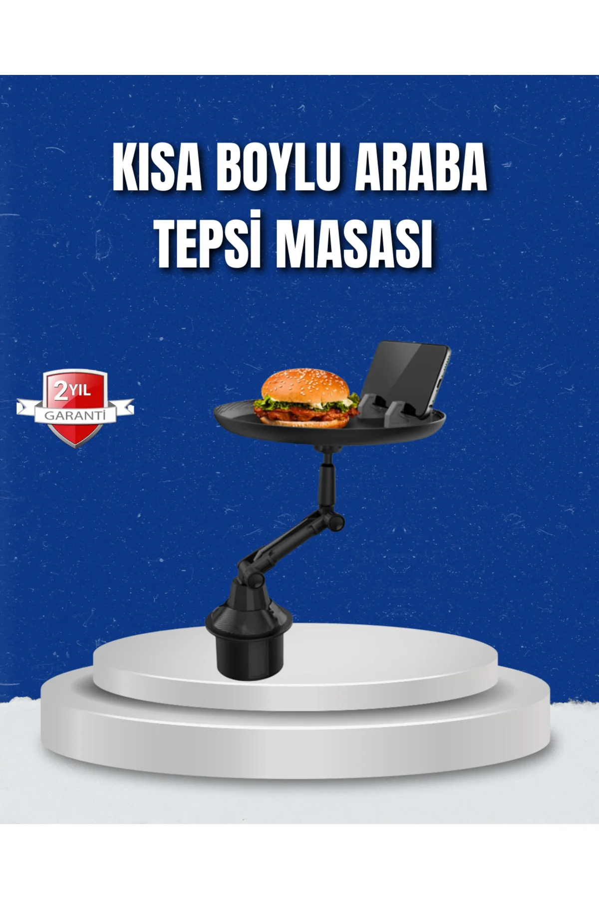 Ayarlanabilir Araç İçi Bardaklık Tepsisi 9 İnç Geniş Alan ve Tele