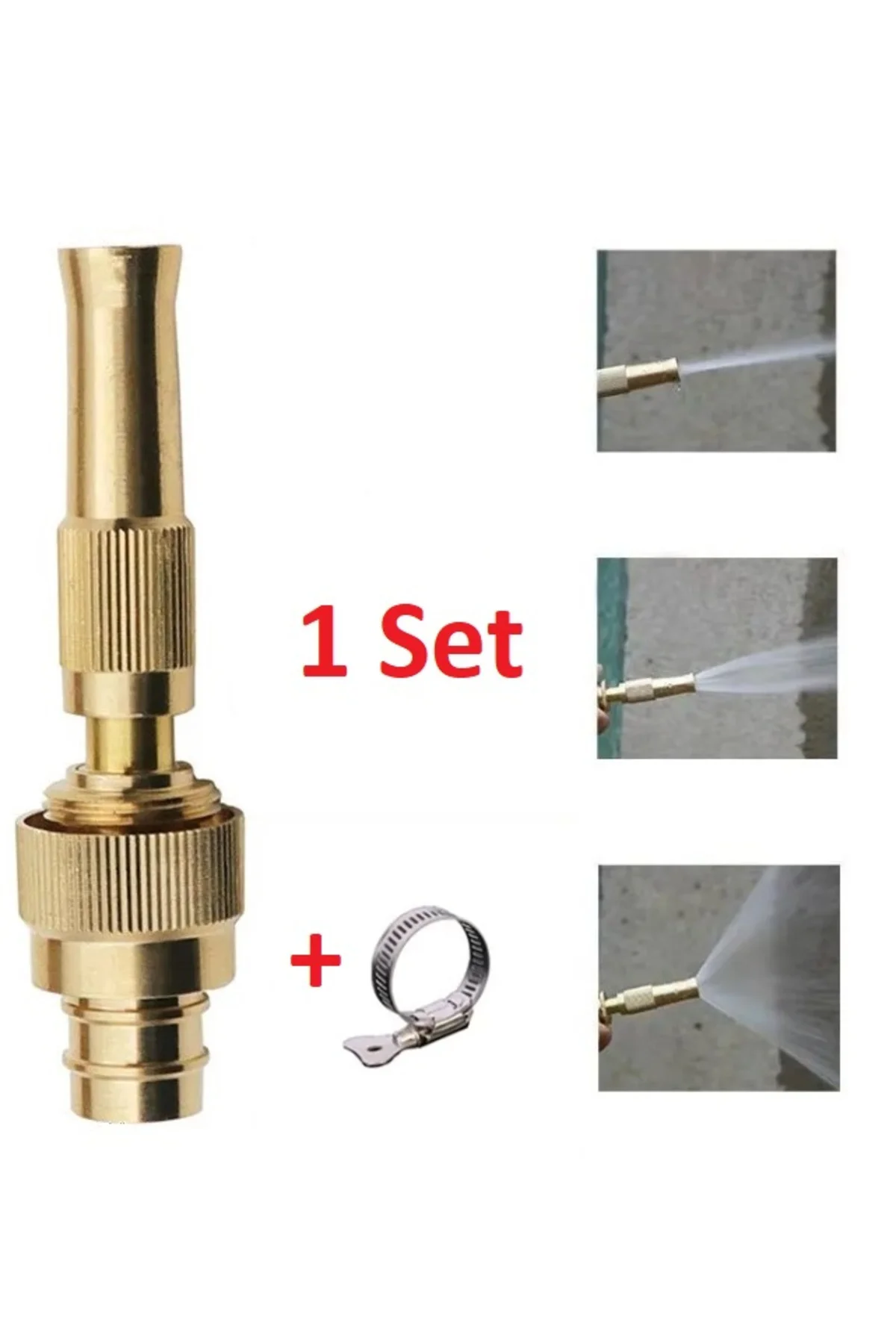 Ayarlanabilir Basınçlı Hortum Başlığı Gold /Bay Her Telden