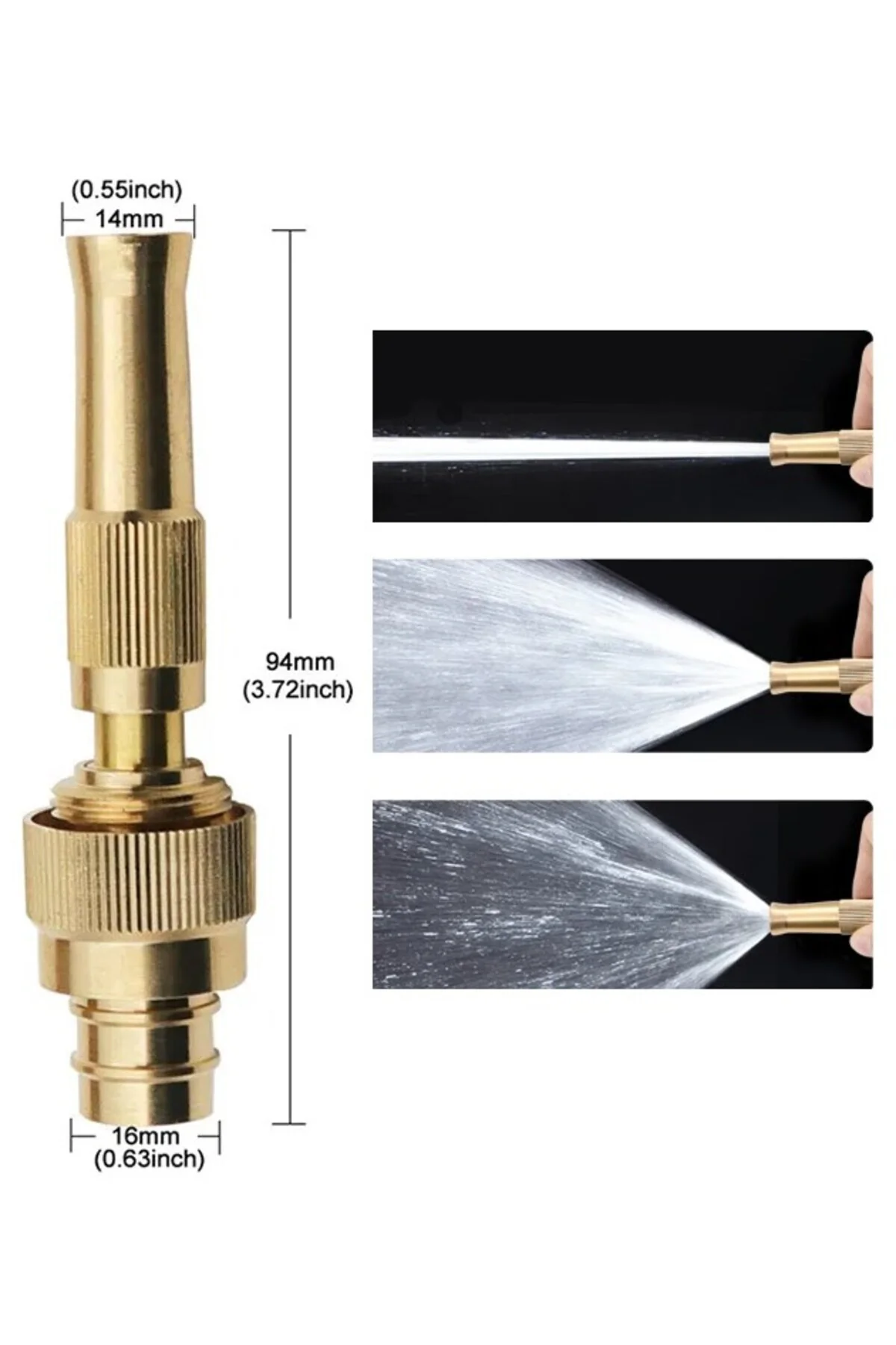 Ayarlanabilir Basınçlı Hortum Başlığı Gold /Bay Her Telden