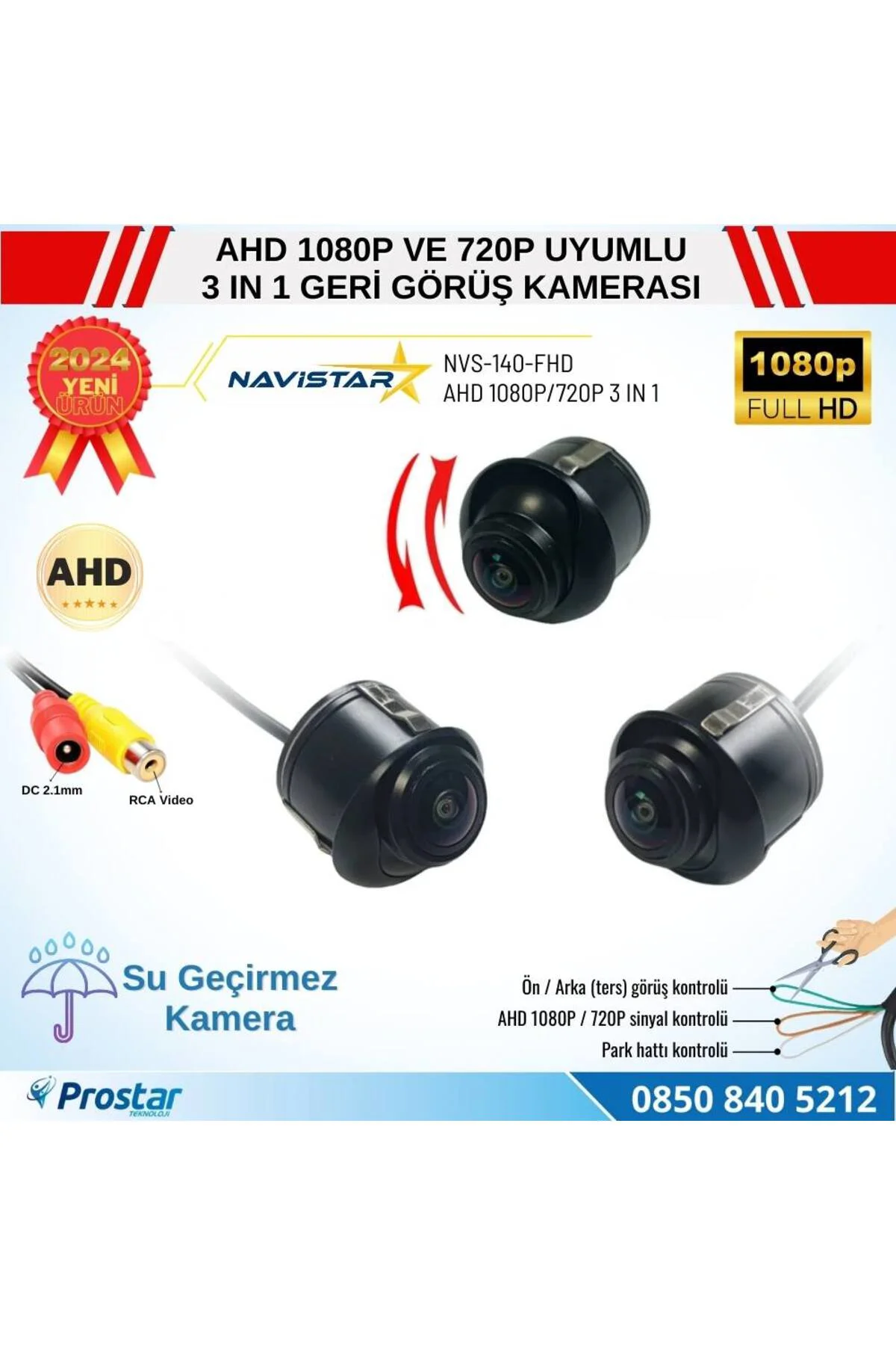 Ayarlanabilir Başlıklı AHD 1080P ve 720P Çevrilebilir Geri Görüş Ayarlanabilir Başlıklı AHD 1080P ve 720P Çevrilebilir Geri Görüş