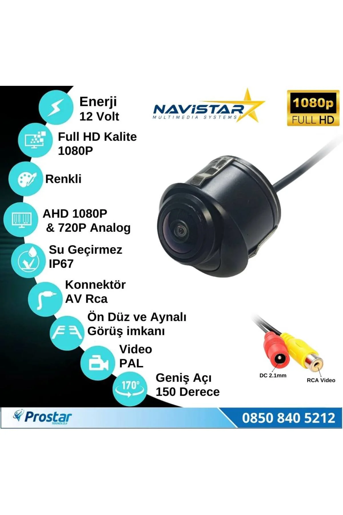 Ayarlanabilir Başlıklı AHD 1080P ve 720P Çevrilebilir Geri Görüş Ayarlanabilir Başlıklı AHD 1080P ve 720P Çevrilebilir Geri Görüş