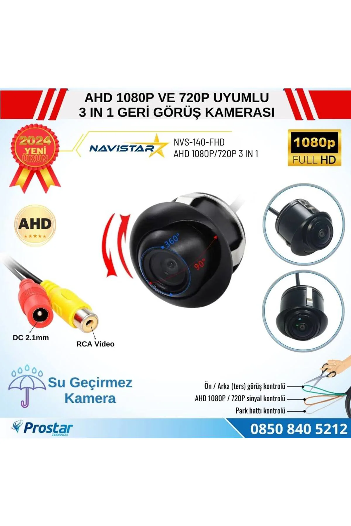 Ayarlanabilir Başlıklı AHD 1080P ve 720P Çevrilebilir Geri Görüş Ayarlanabilir Başlıklı AHD 1080P ve 720P Çevrilebilir Geri Görüş