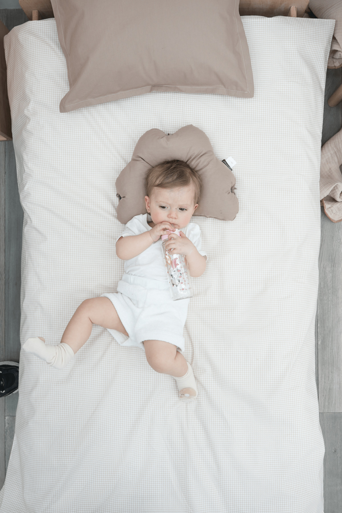 Mordesign Ayarlanabilir Bebek Düz Kafa Yastiği, Yenidoğan Baş Yastik, Bebek