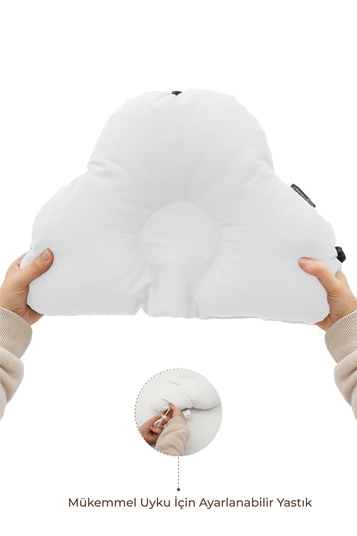 Mordesign Ayarlanabilir Bebek Düz Kafa Yastiği, Yenidoğan Baş Yastik, Bebek