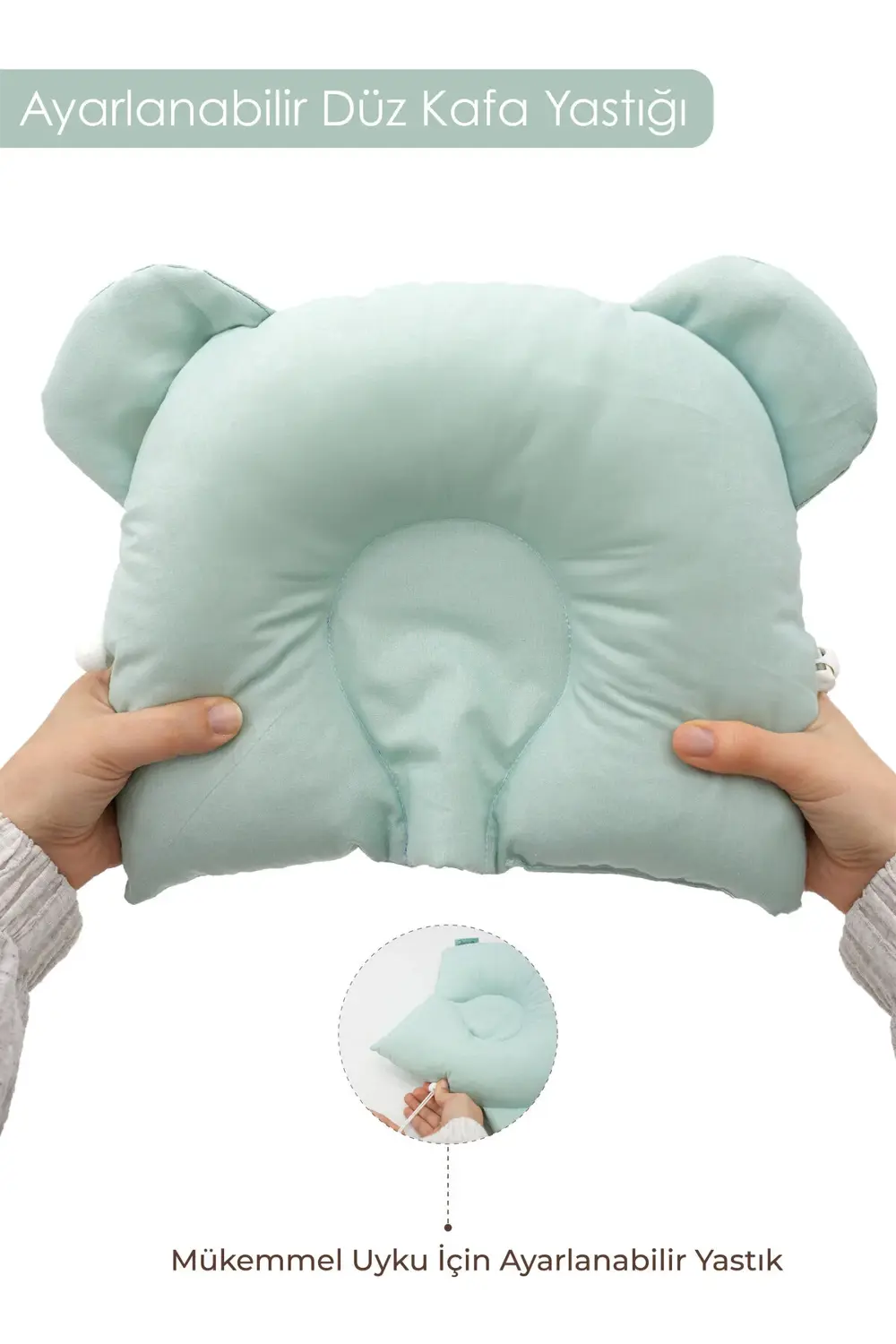 Ayarlanabilir Bebek Düz Kafa Yastığı, Yenidoğan Baş Yastık, Bebek
