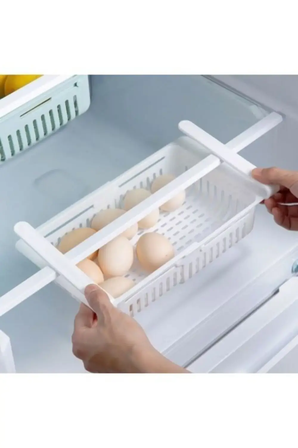 Ayarlanabilir Buzdolabı Içi Düzenleyici Sepet Çekmece Raf Organiz