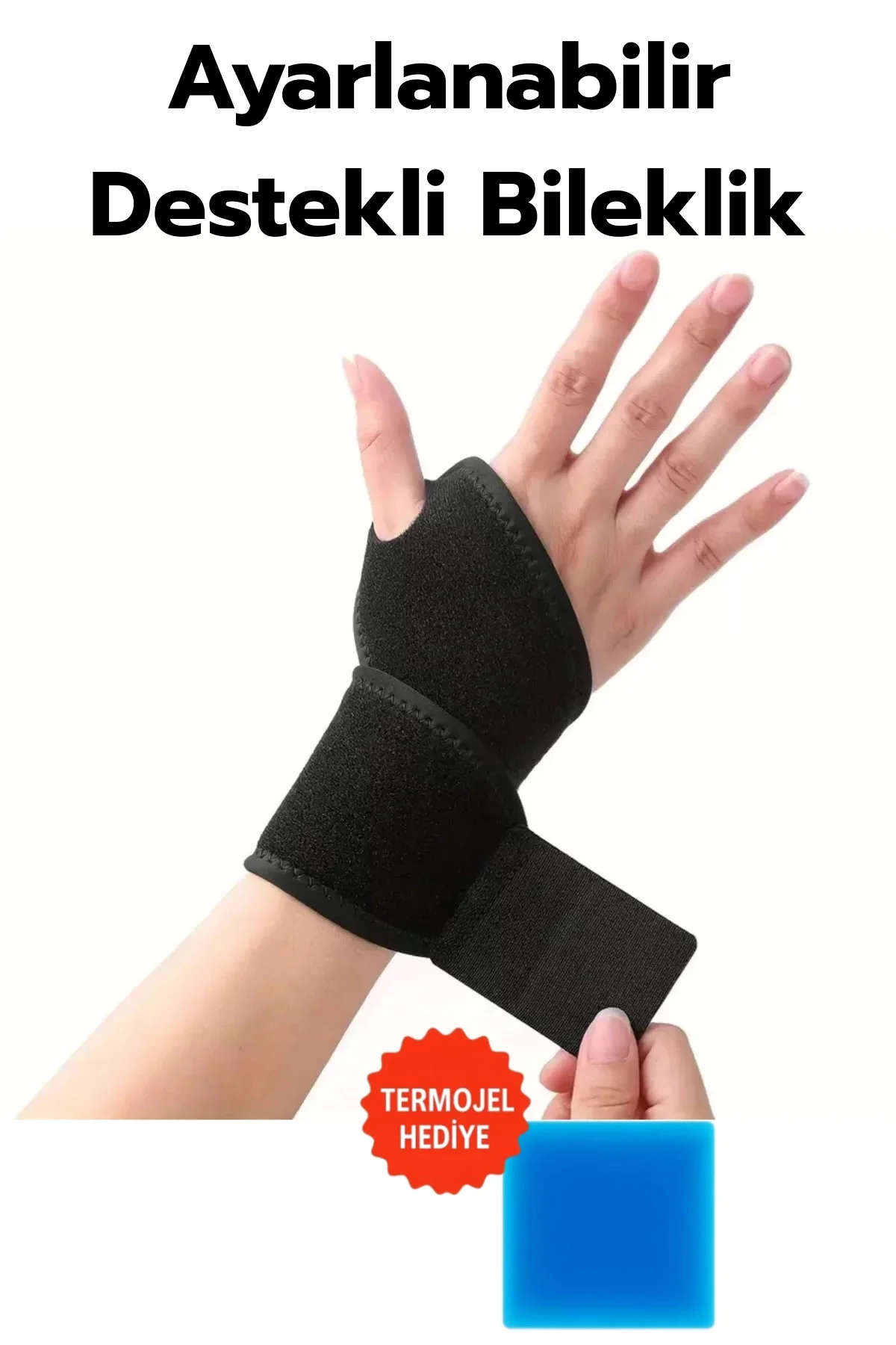 Ayarlanabilir Destekli Kadın erkek El Bilekliği Sağ Sol El Uyumlu