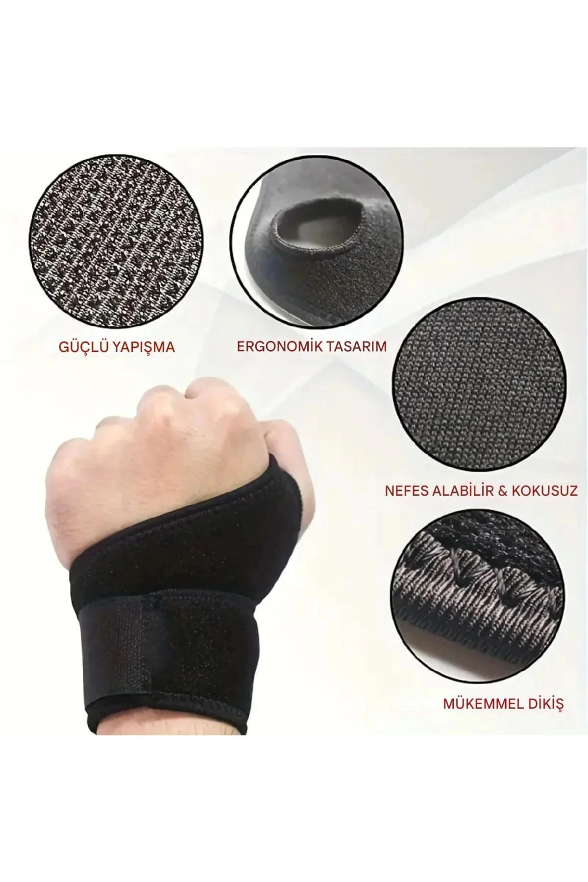 Ayarlanabilir Destekli Kadın erkek El Bilekliği Sağ Sol El Uyumlu
