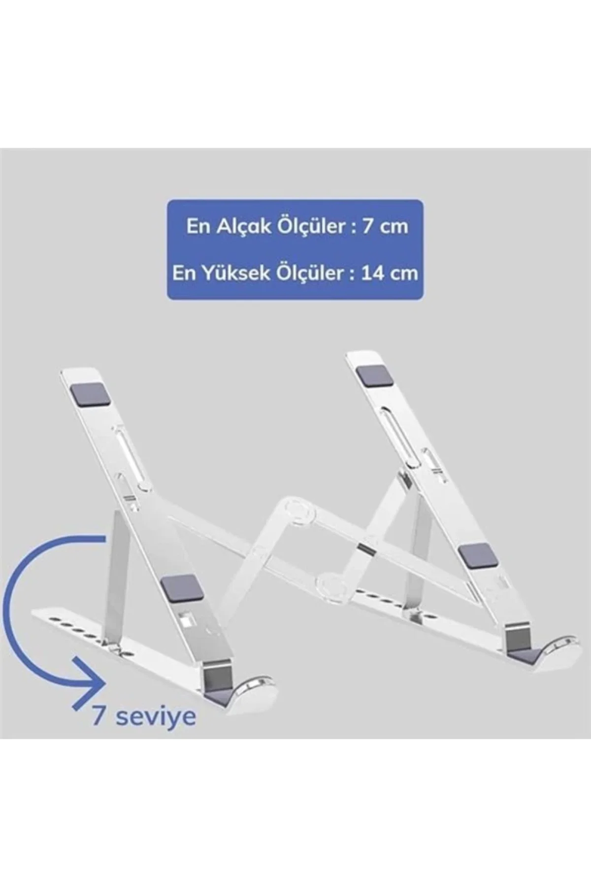 ® Ayarlanabilir Dizüstü Bilgisayar Destek Tabanı Tamamen Katlanabilir Taşınabilir Laptop