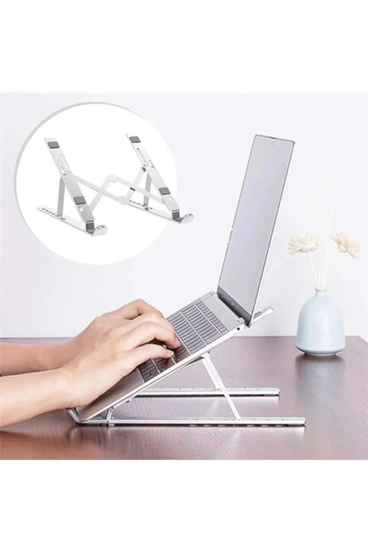 ® Ayarlanabilir Dizüstü Bilgisayar Destek Tabanı Tamamen Katlanabilir Taşınabilir Laptop