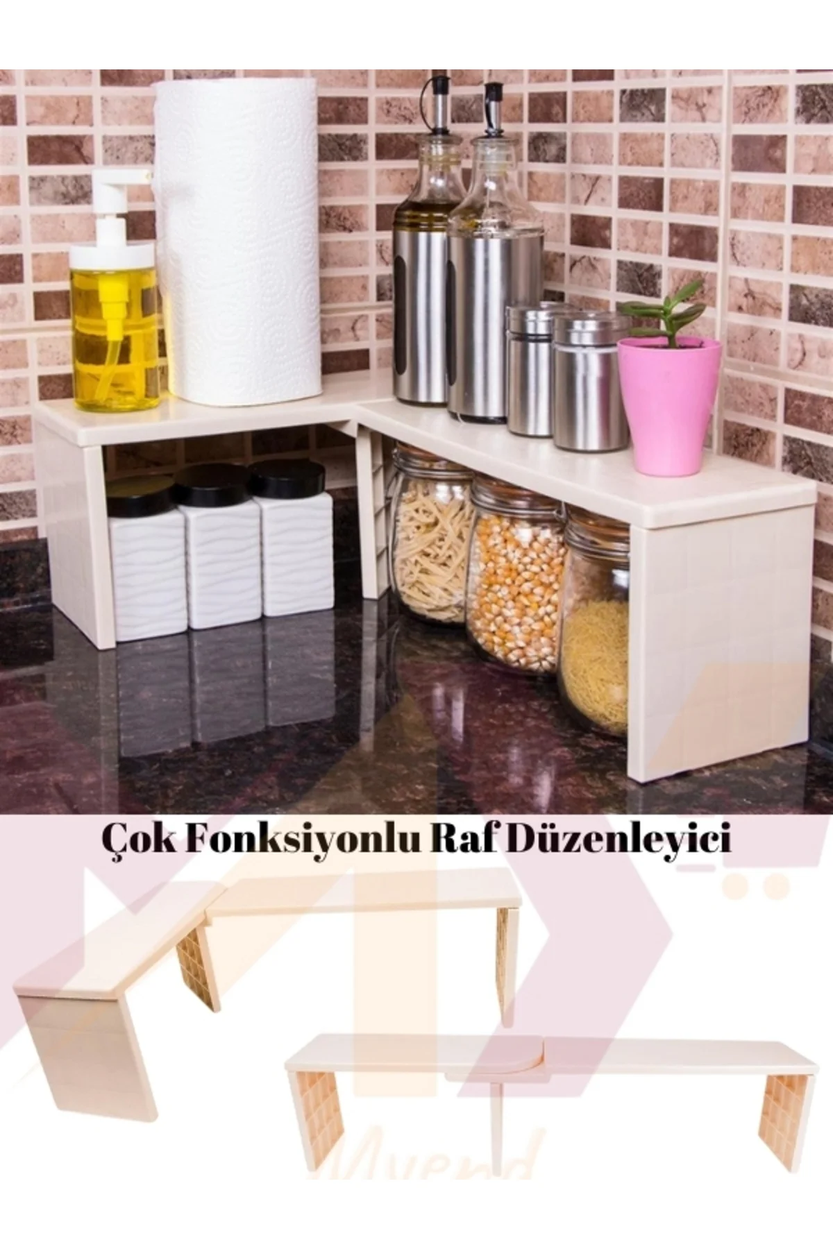 Ayarlanabilir Döner Raf – Pratik ve Dekoratif Saklama Çözümü DEC-