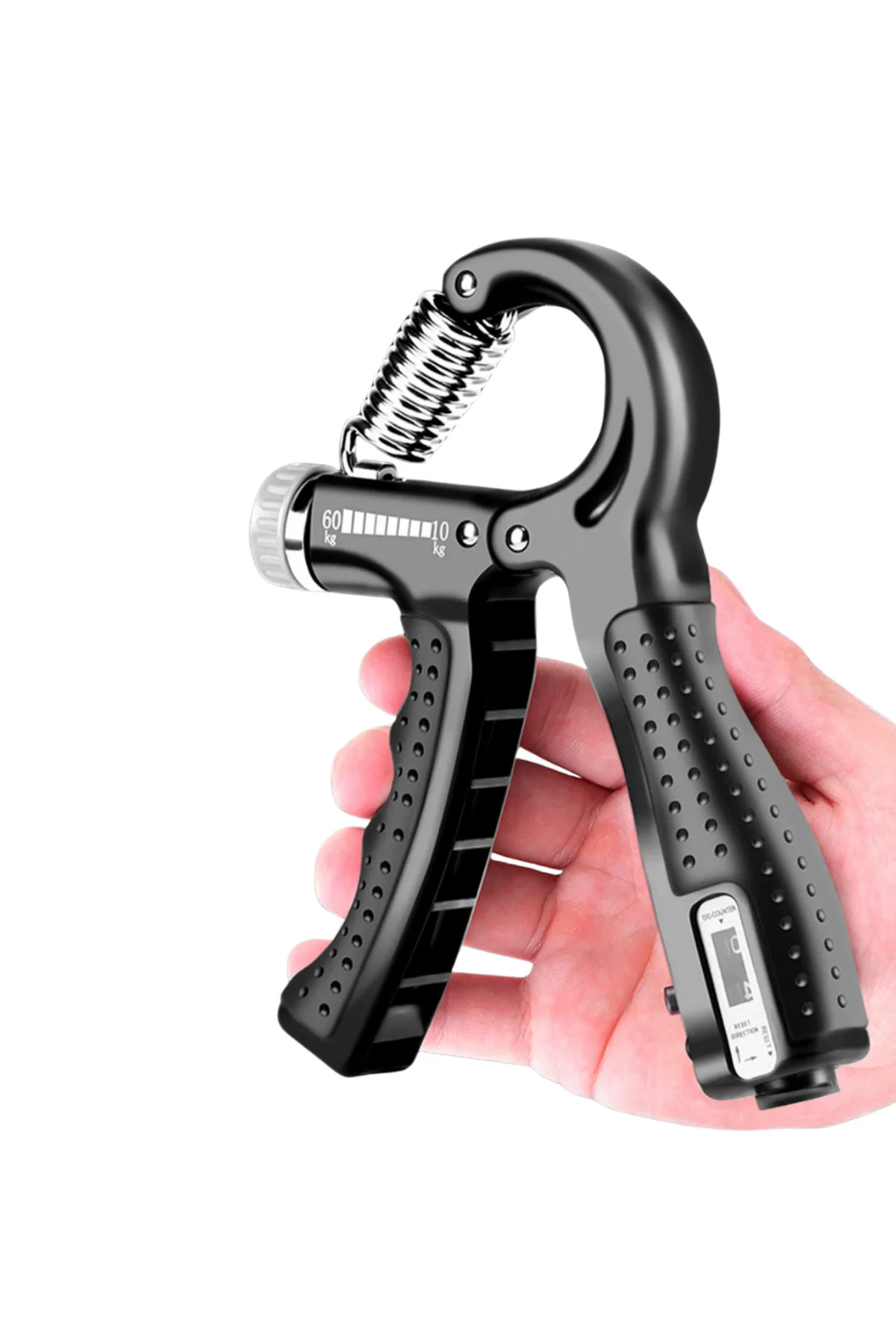 Ayarlanabilir El Yayı Sayaçlı Paslanmaz Çelik 5–60 Kg Direnç