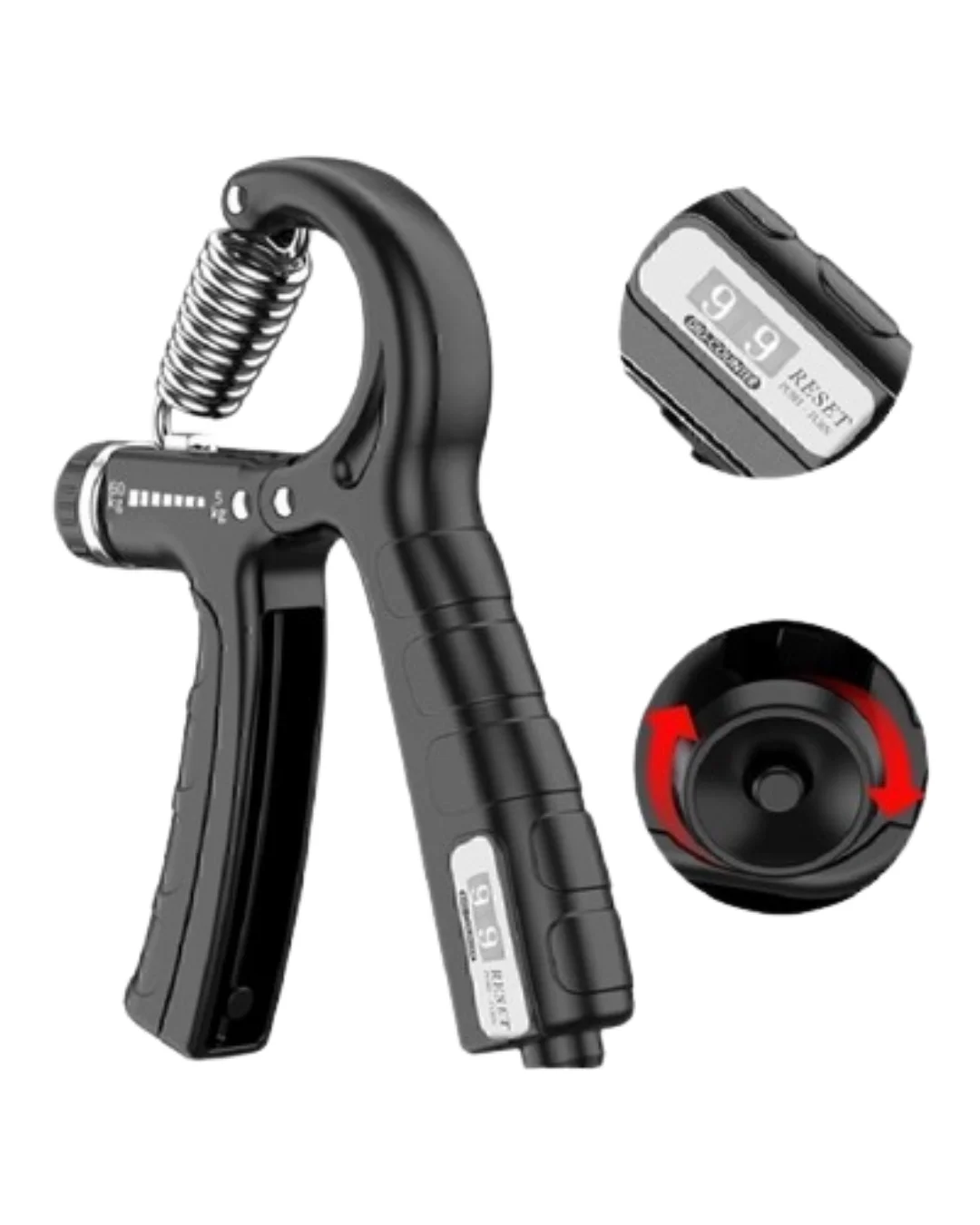 Ayarlanabilir El Yayı 5–60 Kg Sayaçlı Taşınabilir Güç Egzersiz Al