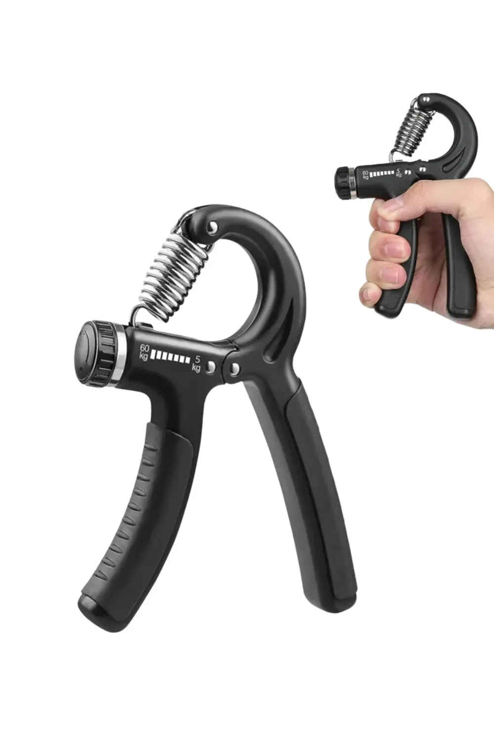 Ayarlanabilir El Yayı Sayaçlı Paslanmaz Çelik 5–60 Kg Direnç