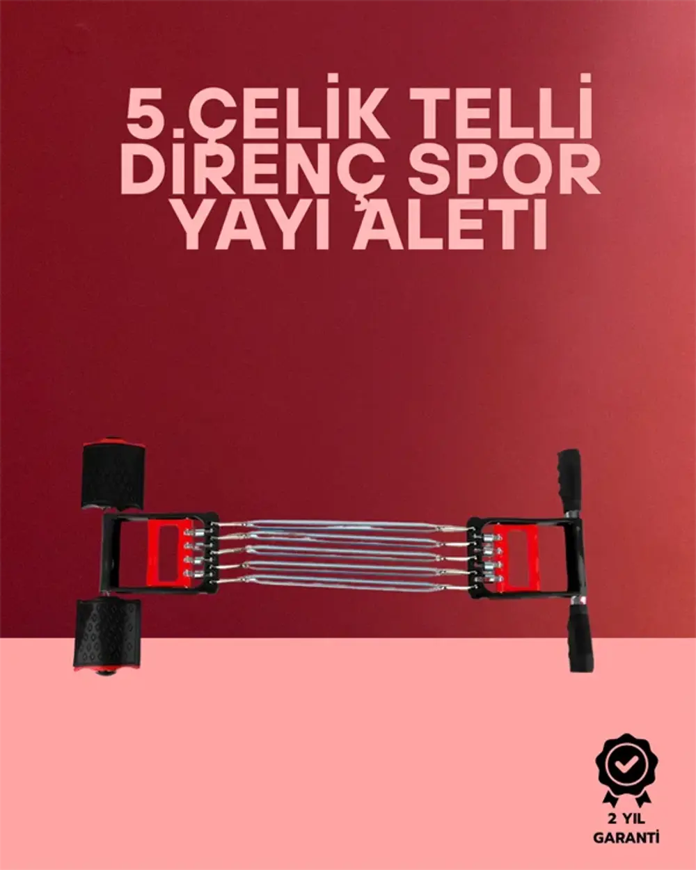 Ayarlanabilir Elastik Yaylı Ergonomik Tasarımlı Kas Güçlendirme S