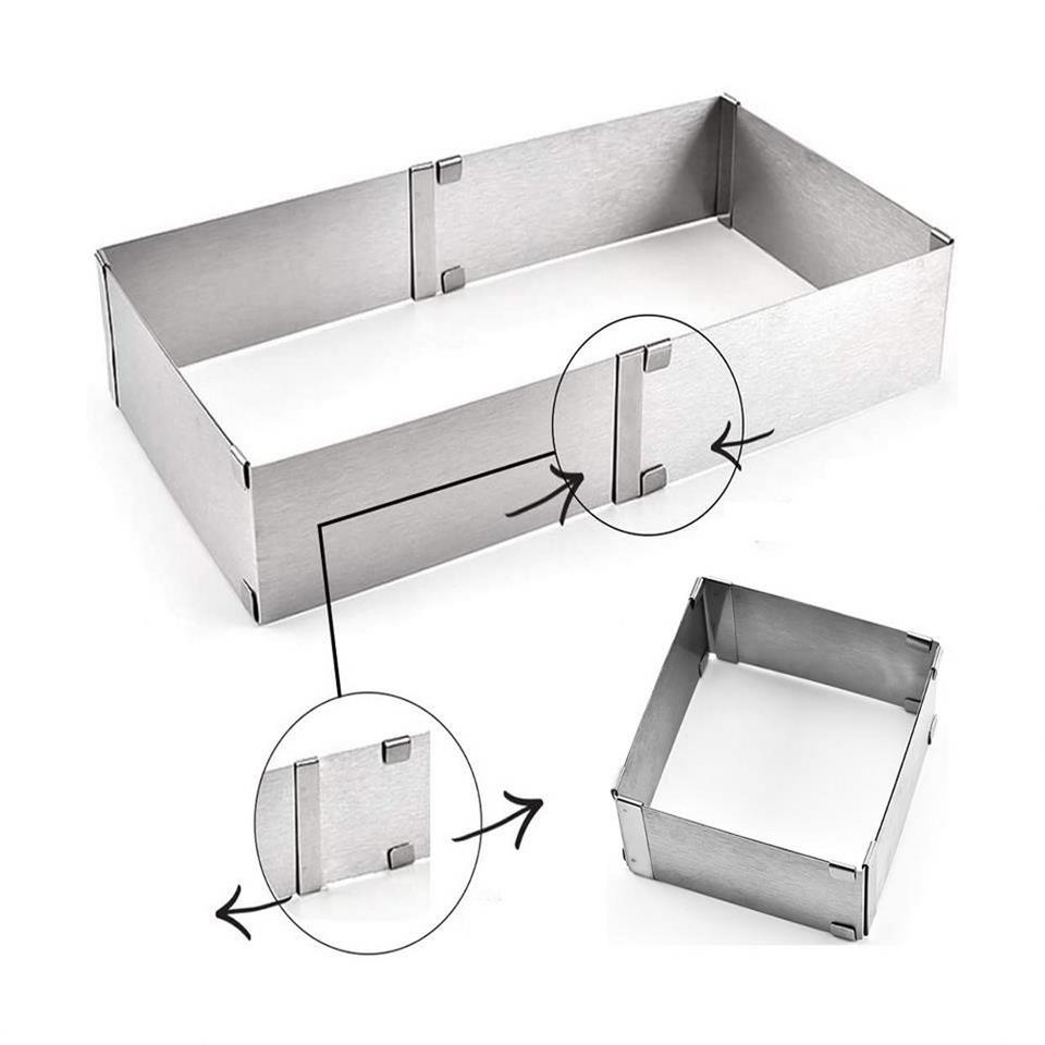 Çanta Yurdu Ayarlanabilir Kare Ve Çember Pasta Kek Pandispanya Kalıbı