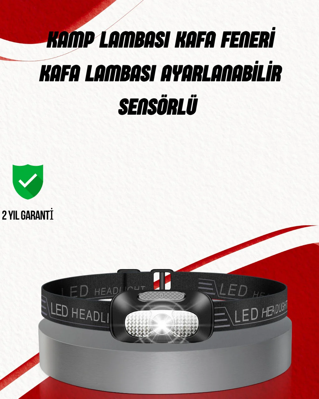Ayarlanabilir Kafa Lambası Type-c Şarjlı Kompakt Kamp Lambası - Lisinya Diğer