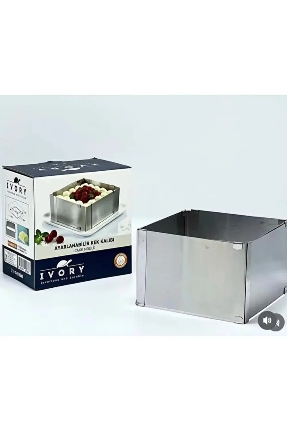 Ayarlanabilir Kek Kalıbı Kare Ivo-