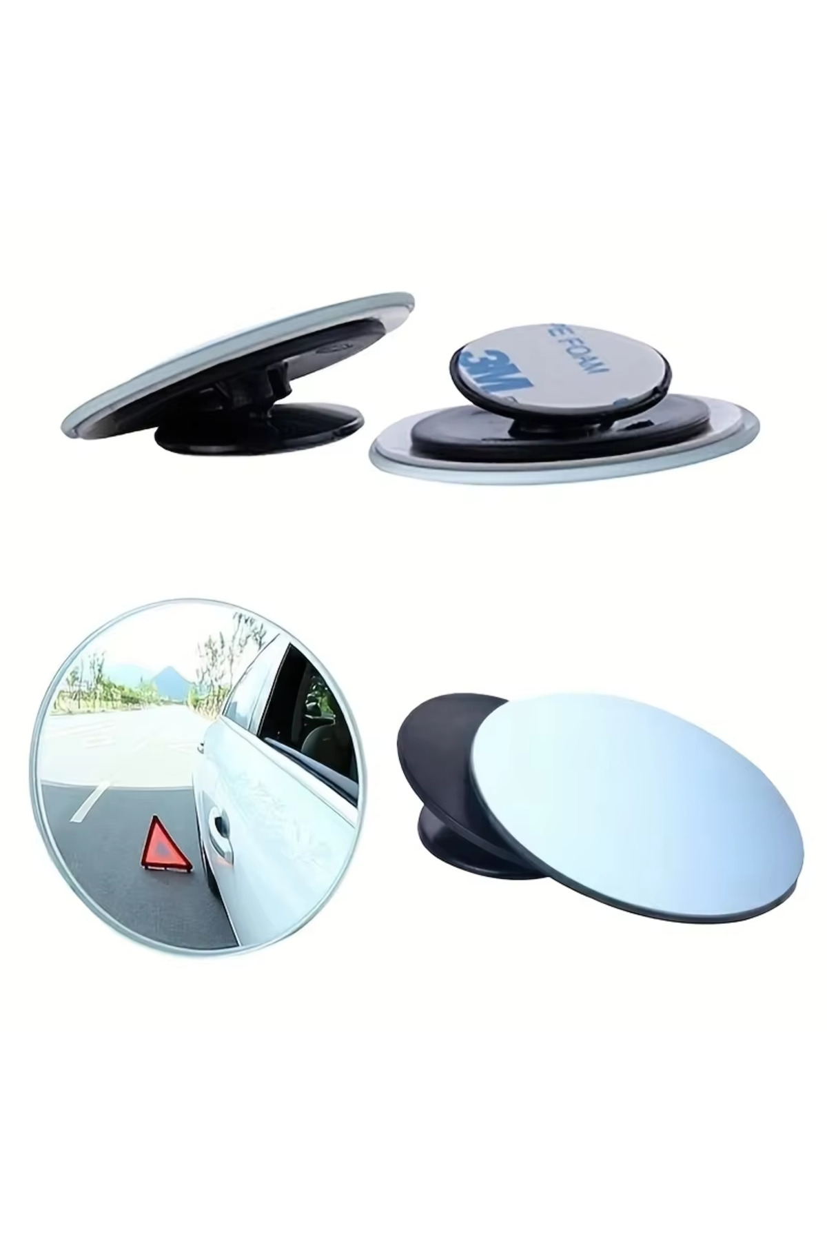Ayarlanabilir Küçük Yuvarlak Araba Ters Yardımcı Dikiz Aynası Ara