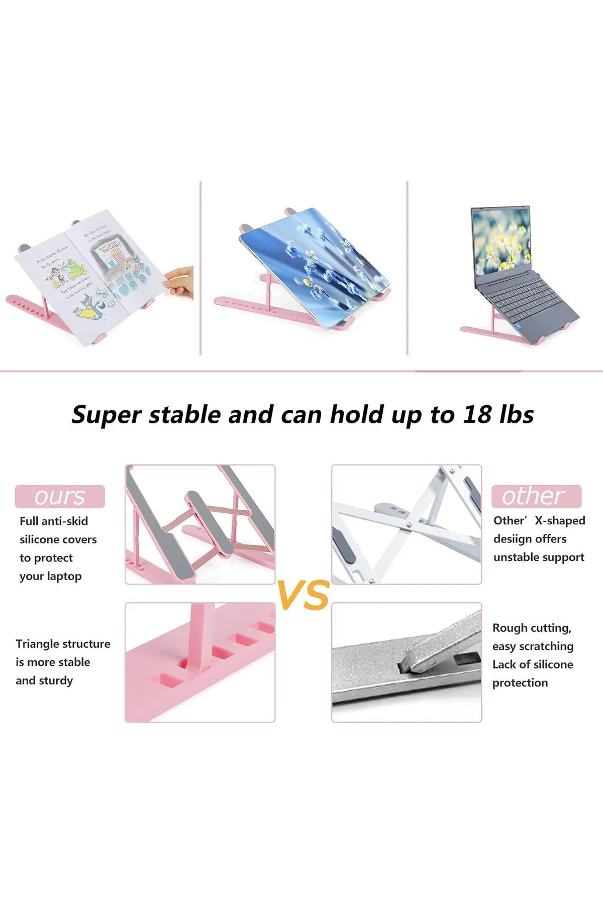 Ayarlanabilir Laptop Standı 7 Kademe - Görsel 2