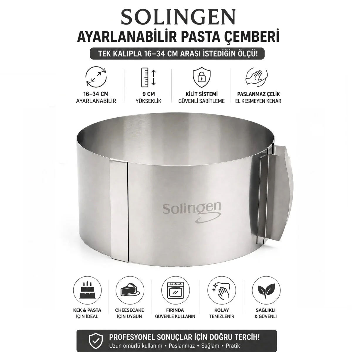 Ayarlanabilir Metal Kek Kalıp 16-34CM Fiyatı, Yorumları ve Özellikleri