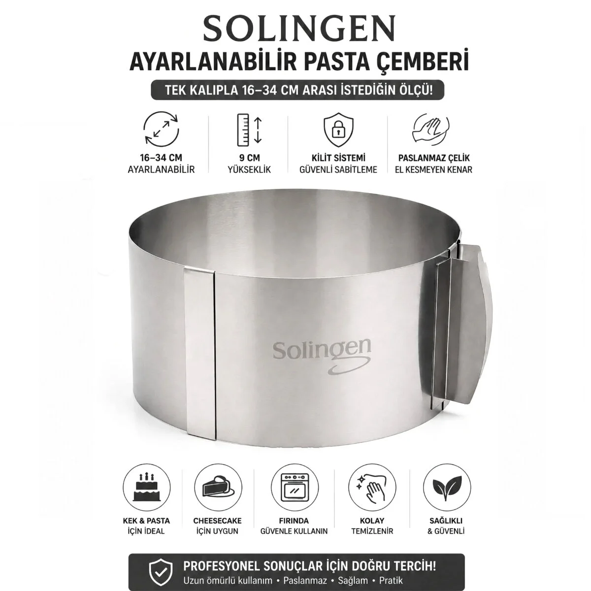 Ayarlanabilir Metal Kek Kalıp 16-34cm Bx40 Fiyatı, Yorumları ve Özellikleri
