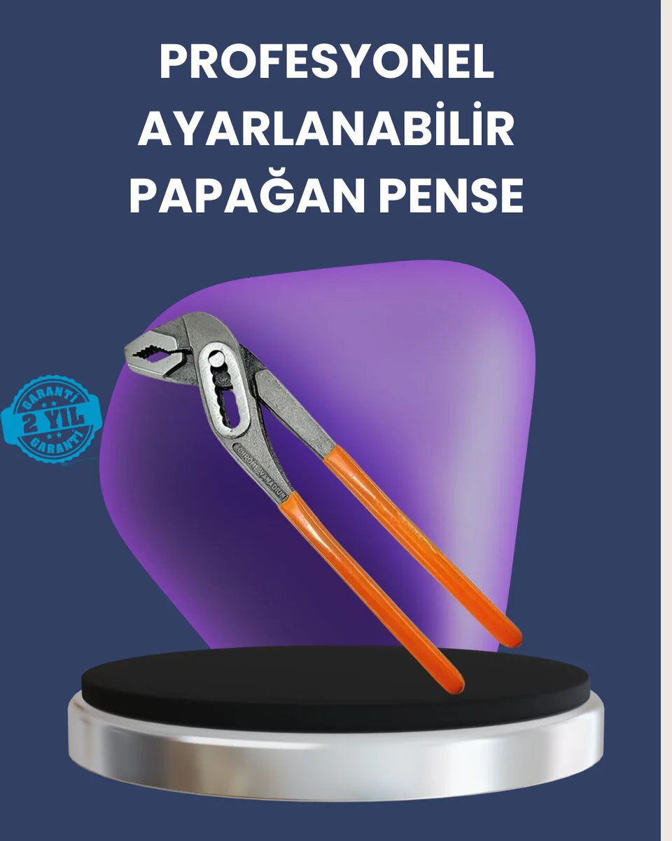Ayarlanabilir Papağan Pense Çelik Gövde Profesyonel Kurbağacık - Tesisat, Otomotiv ve Ev İçin Dayanıklı Çözüm