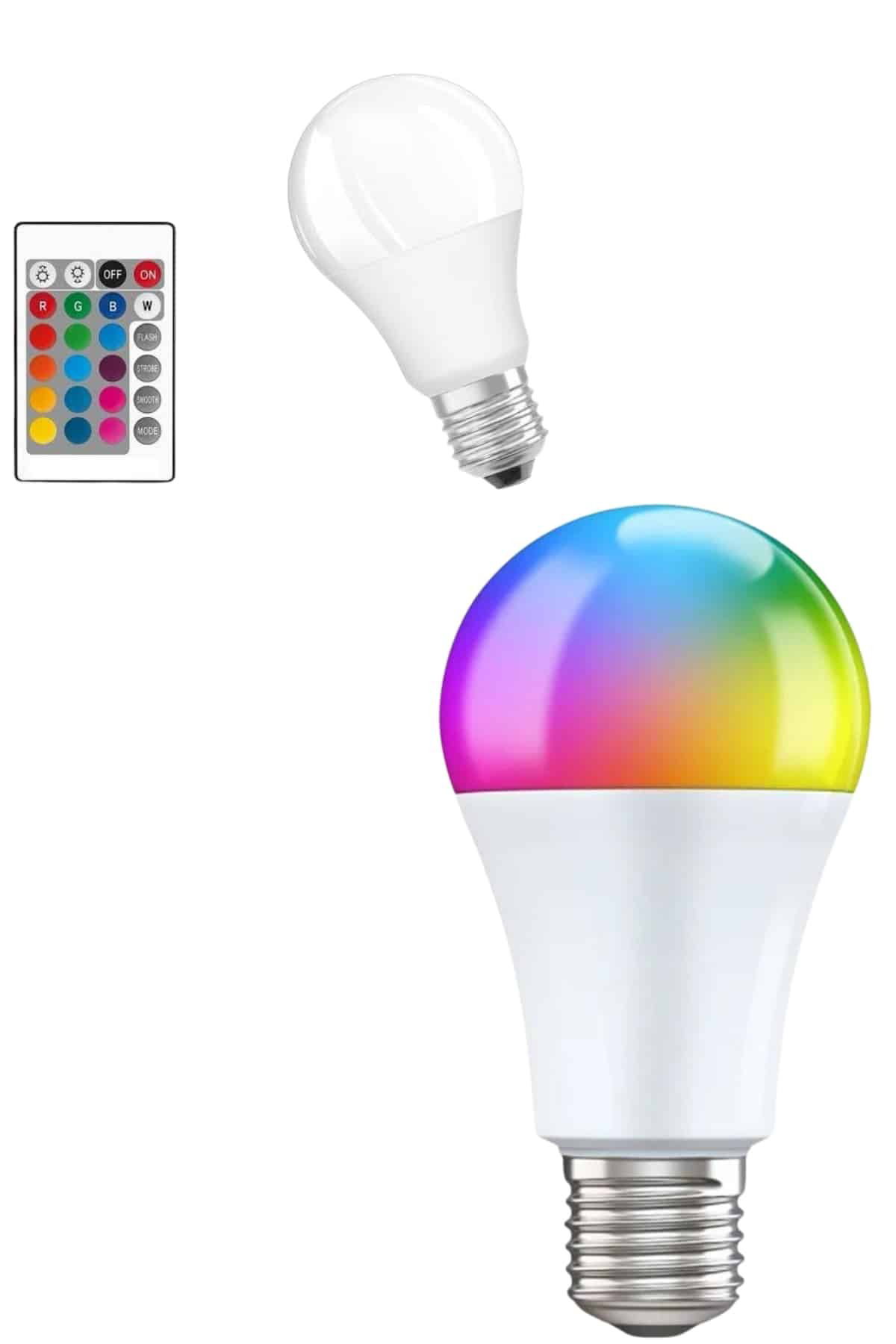 Ayarlanabilir Parlaklık RGB Led Ampul Beyaz Lamba Ve Renkli Ampul Ayarlanabilir Parlaklık RGB Led Ampul Beyaz Lamba Ve Renkli Ampul