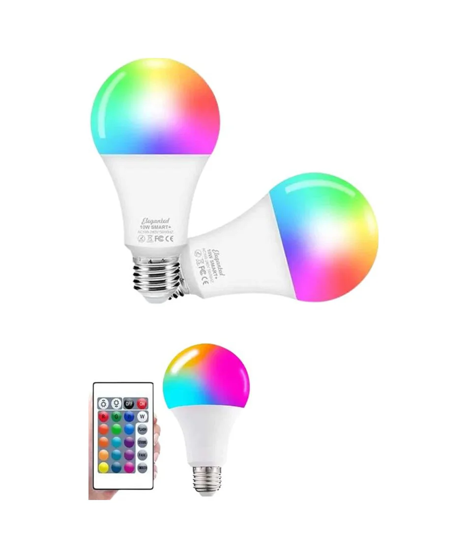 Ayarlanabilir Parlaklık Rgb Led Ampul Beyaz Lamba Ve Renkli Ampul