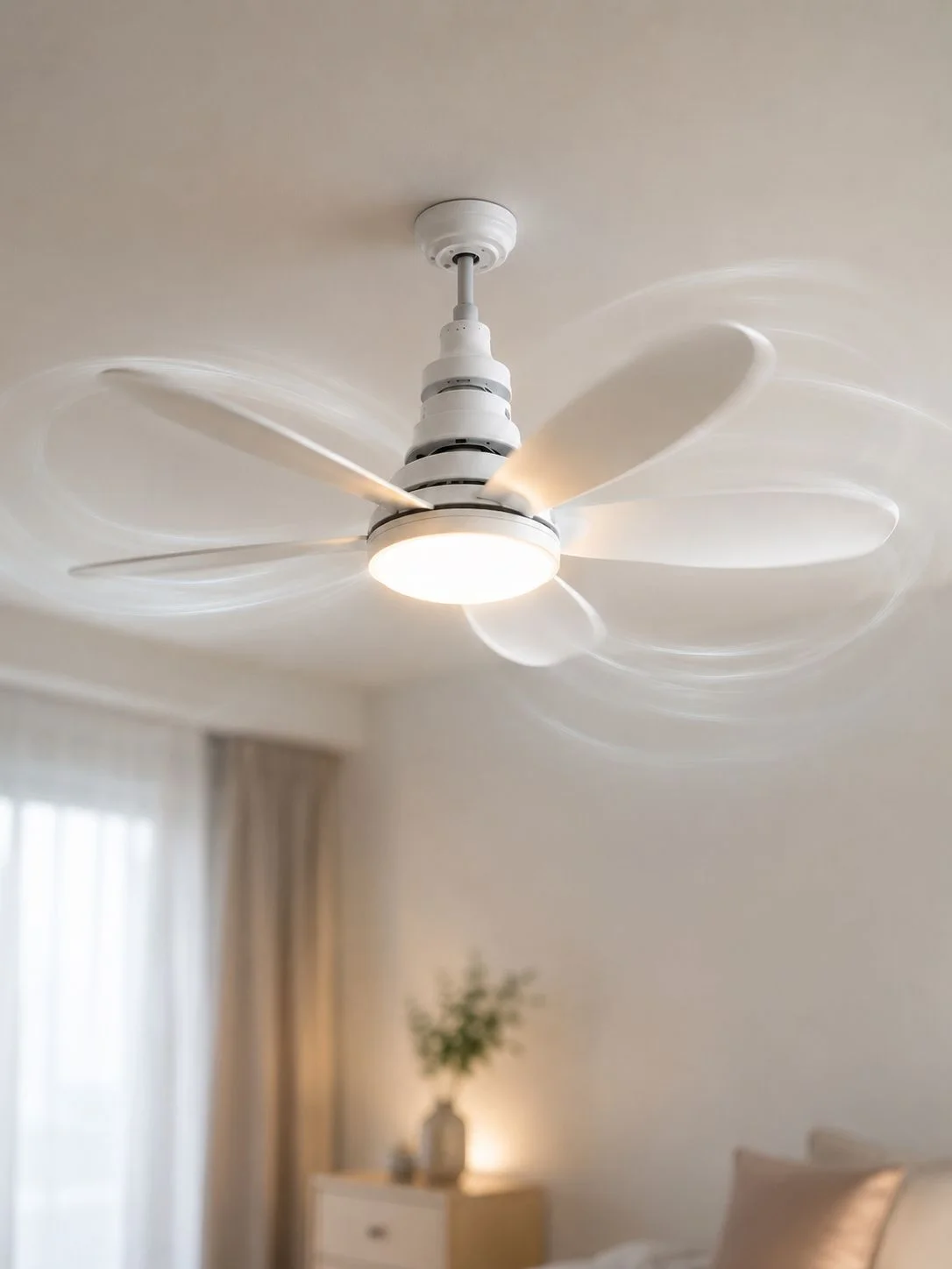 Ayarlanabilir Parlaklık Özellikli LED Tavan Vantilatörü Süper Sessiz Motor Teknolojisi ve Güçlü Hava Akışı