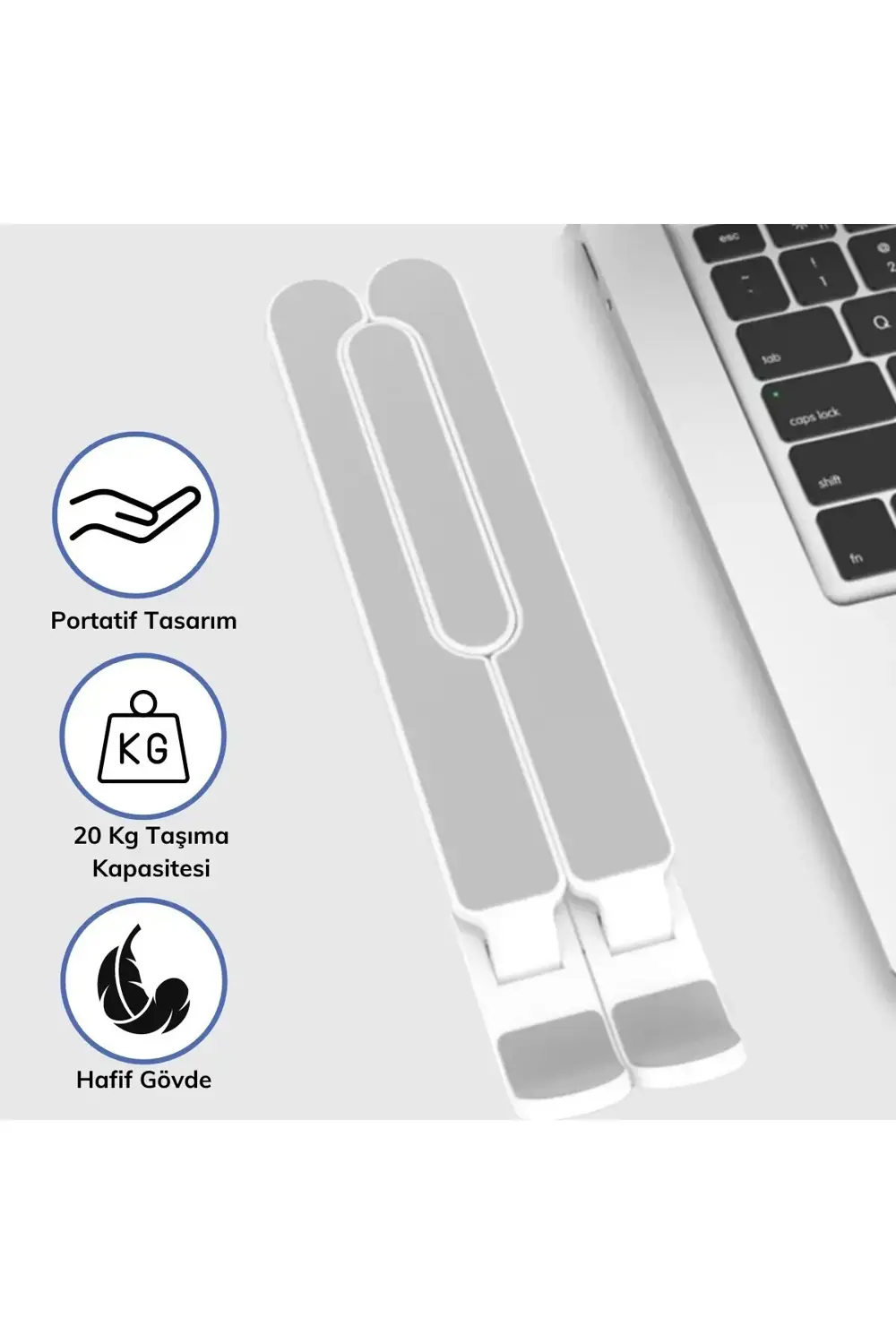 ® Ayarlanabilir Plastik Dizüstü Destek Tabanı Katlanabilir Taşına
