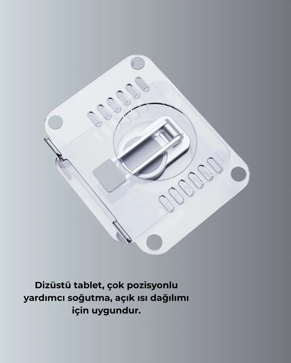 Ayarlanabilir Şeffaf Tablet Standı Kaymaz Silikon Tabanlı