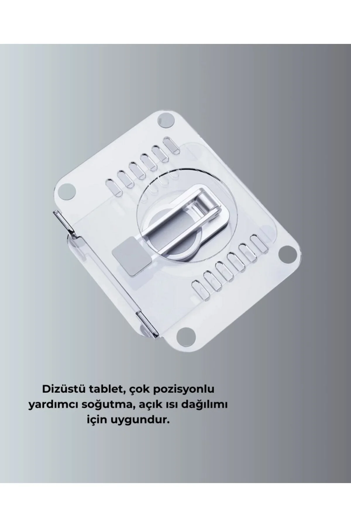 Ayarlanabilir Şeffaf Tablet Standı Kaymaz Silikon Tabanlı