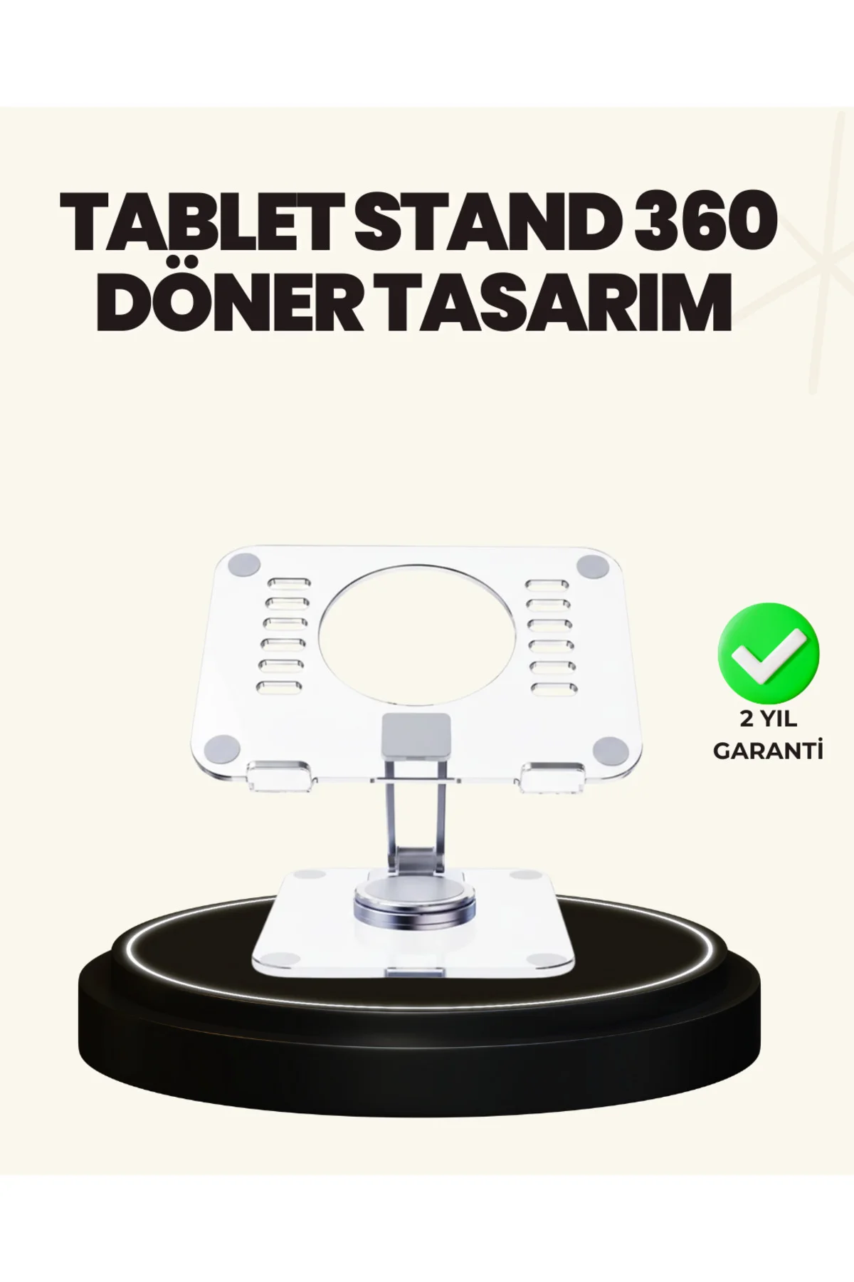 Ayarlanabilir Şeffaf Tablet Standı Kaymaz Silikon Tabanlı