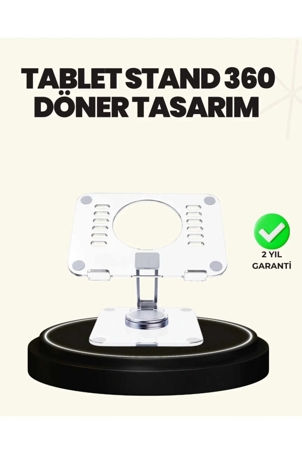 Ayarlanabilir Şeffaf Tablet Standı Kaymaz Silikon Tabanlı