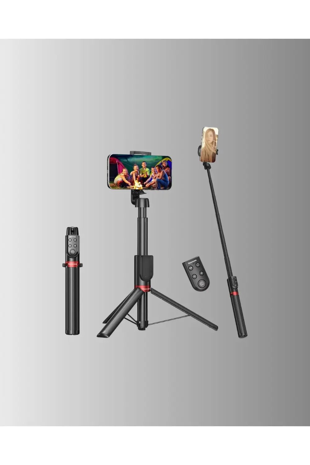 Ayarlanabilir Telefon Tripodu Selfie Stick Çok Açılı Çekim