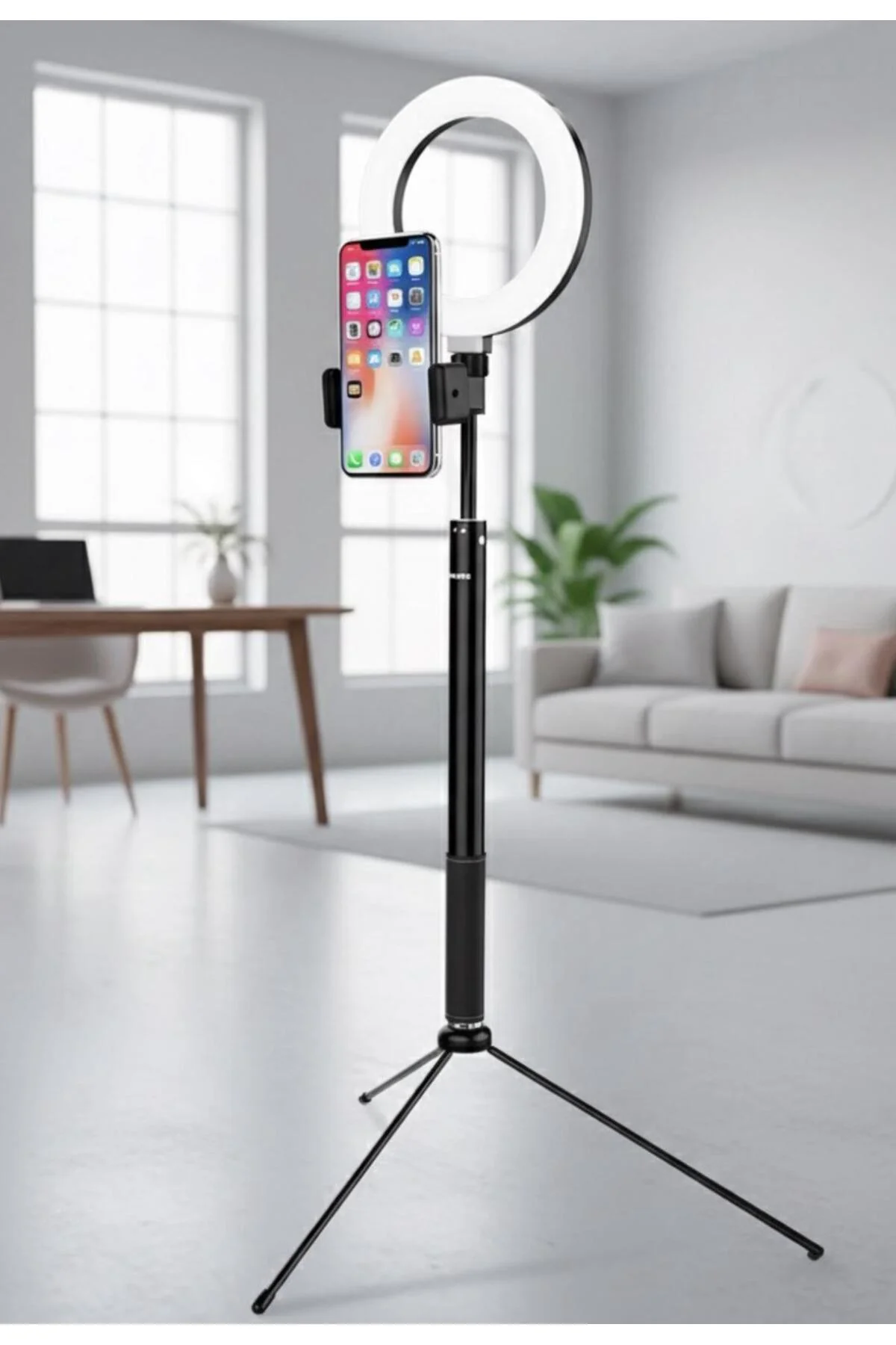 Ayarlanabilir Tripodlu 2 in 1 LED Halkalı Selfie Işığı | Makyaj, Yayın ve Çekim Işığı Ayarlanabilir Tripodlu 2 in 1 LED Halkalı Selfie Işığı | Makyaj, Yayın ve Çekim Işığı