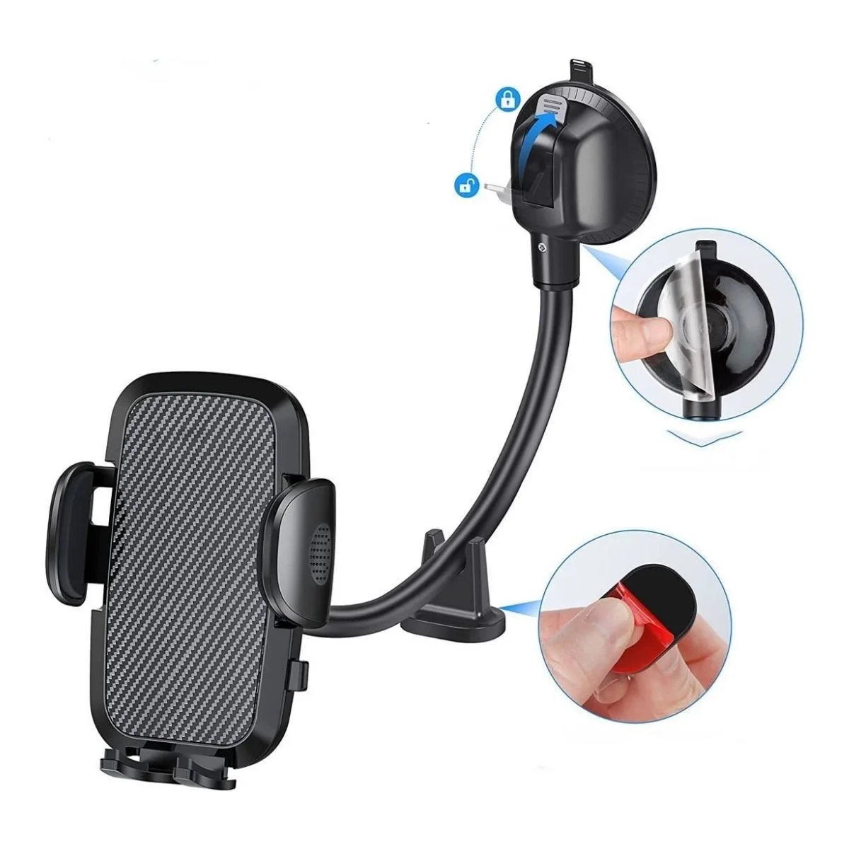 Ayarlanabilir Vakum Kilitli Cam Ve Torpidoya Takılabilen Telefon Tutucu Fiyatı, Yorumları ve Özellikleri