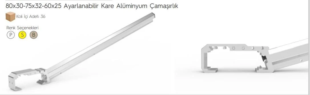 Ayarlı Balkon Çamaşır Askılığı 80X30/60X25 - Uzayan Çamaşır Kurutma Askısı Fiyatı, Yorumları ve Özellikleri