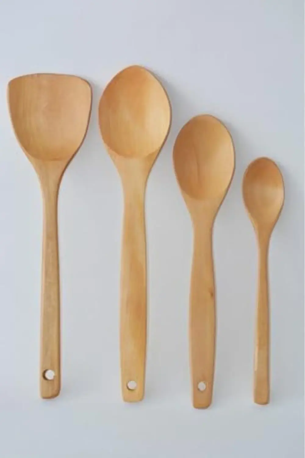 Aybaba Store 4 Parça Ahşap Cilalı Kaşık Seti 395519