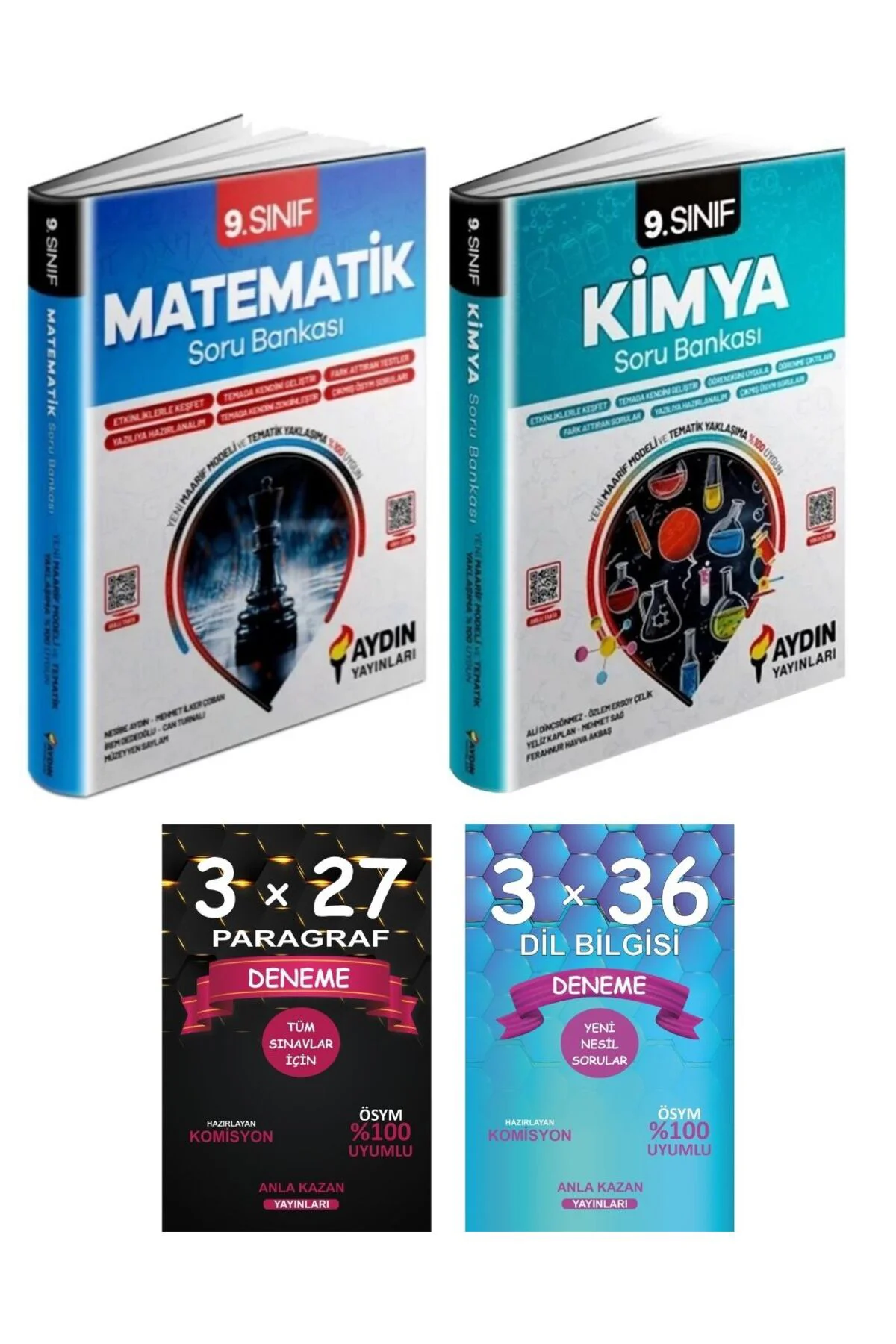 Aydın 9. Sınıf Kimya ve Matematik Soru Bankası İle Anla Kazan Par