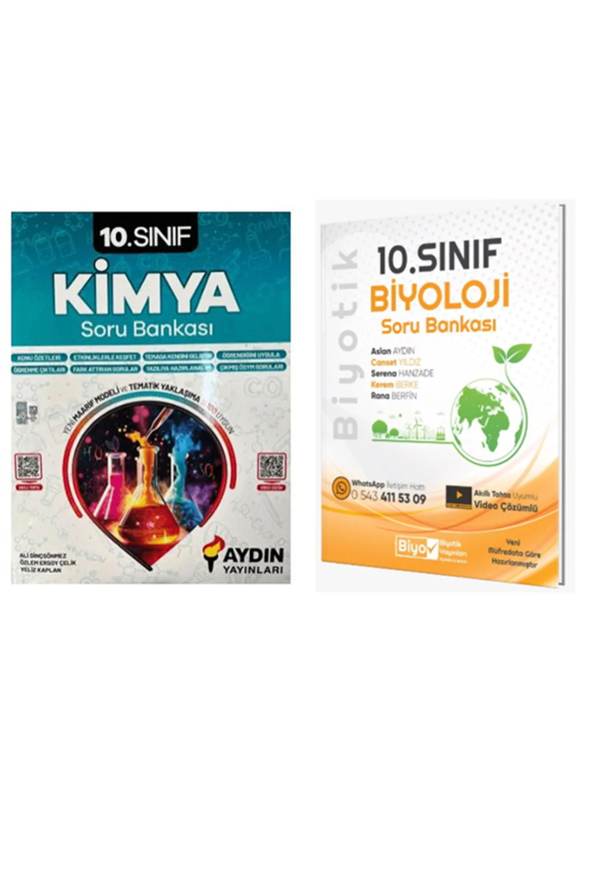 Aydın + Biyotik 2026 10. Sınıf Kimya + Biyoloji Soru Bankası 2 li Set